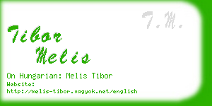 tibor melis business card